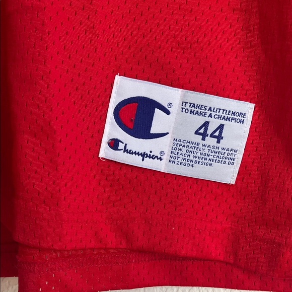 Vintage Champion Bukaneers Red and Black Football Jersey - Picture 5 of 14